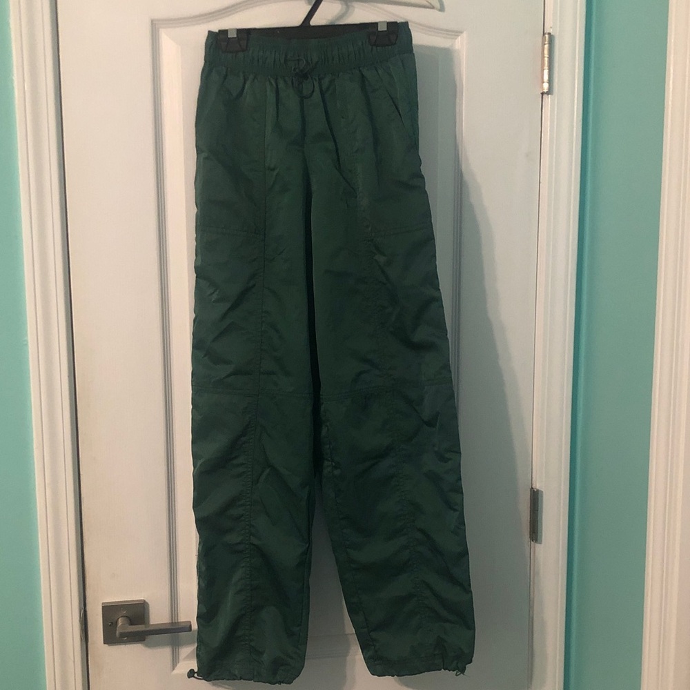 Green Windbreaker Pants